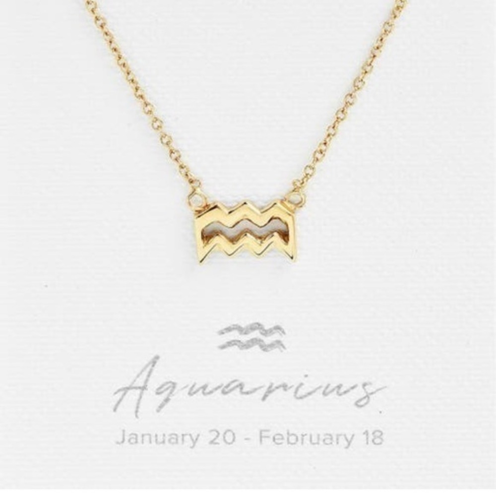 STERLING FOREVER AQUARIUS PENDANT NECKLACE